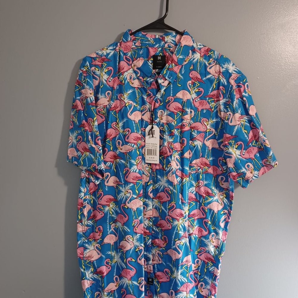 Flamingo shirt short sleeves xl